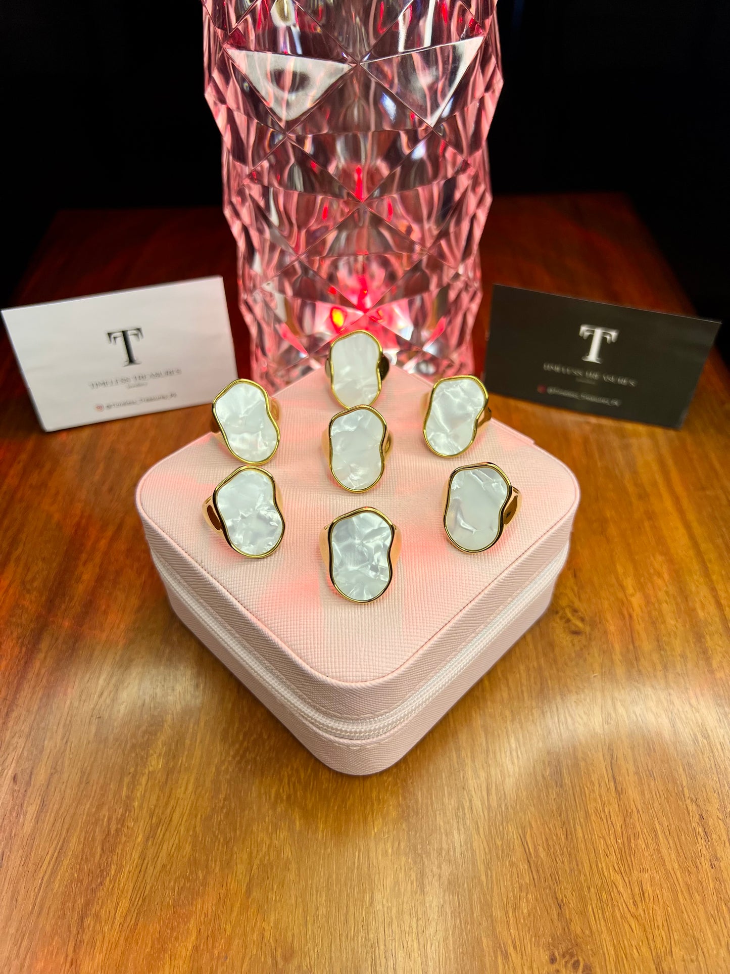 Premium Quality Stainless Steel 18k White Luxury Ring