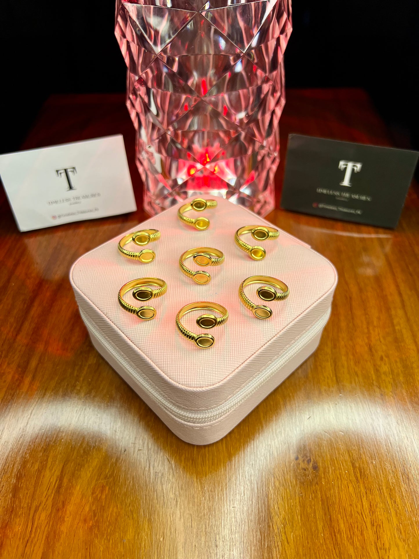 Premium Quality Stainless Steel 18k Luxe Spiral Ring