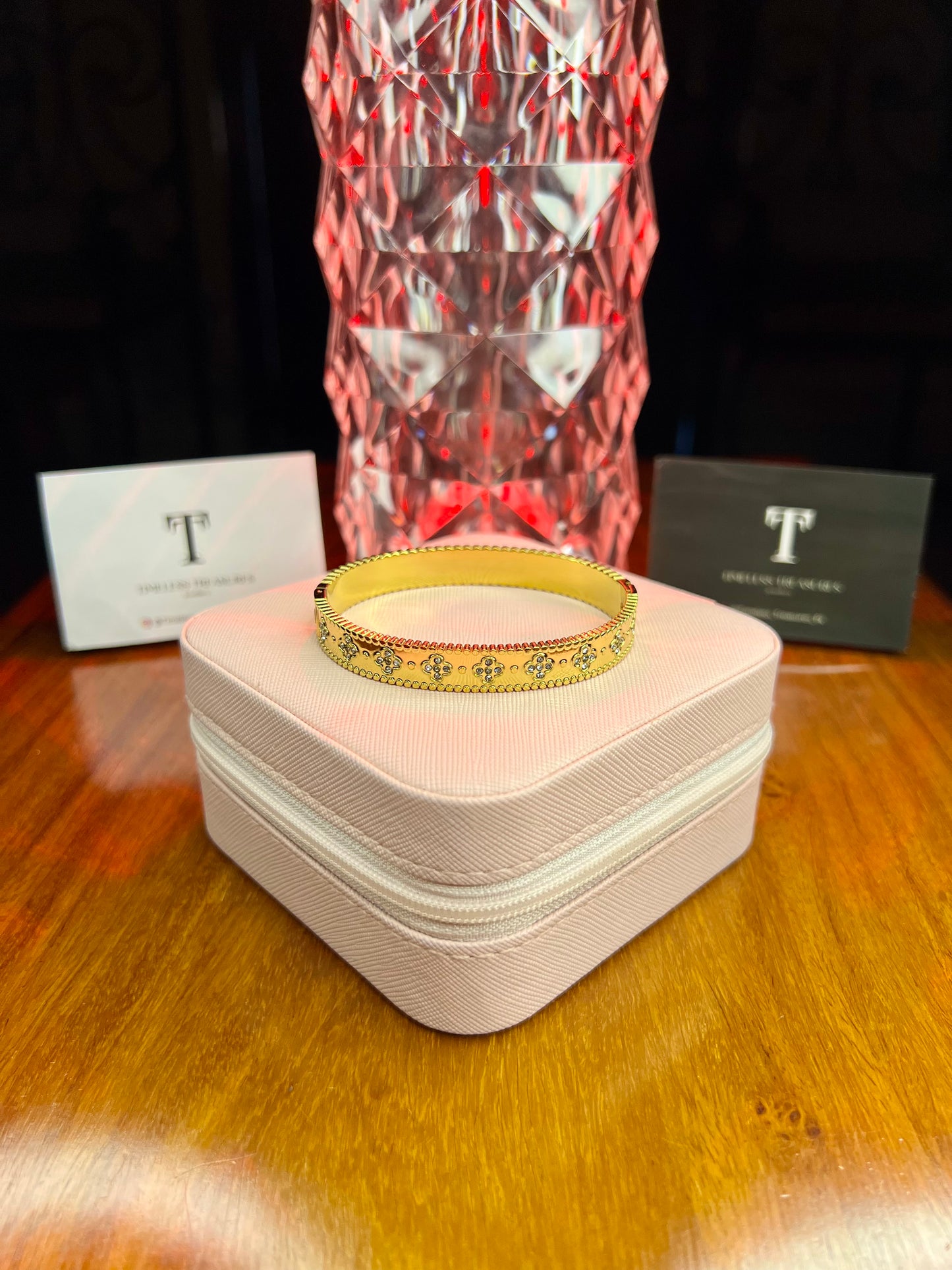 Premium Quality Stainless Steel 18k Golden Bloom Bangle