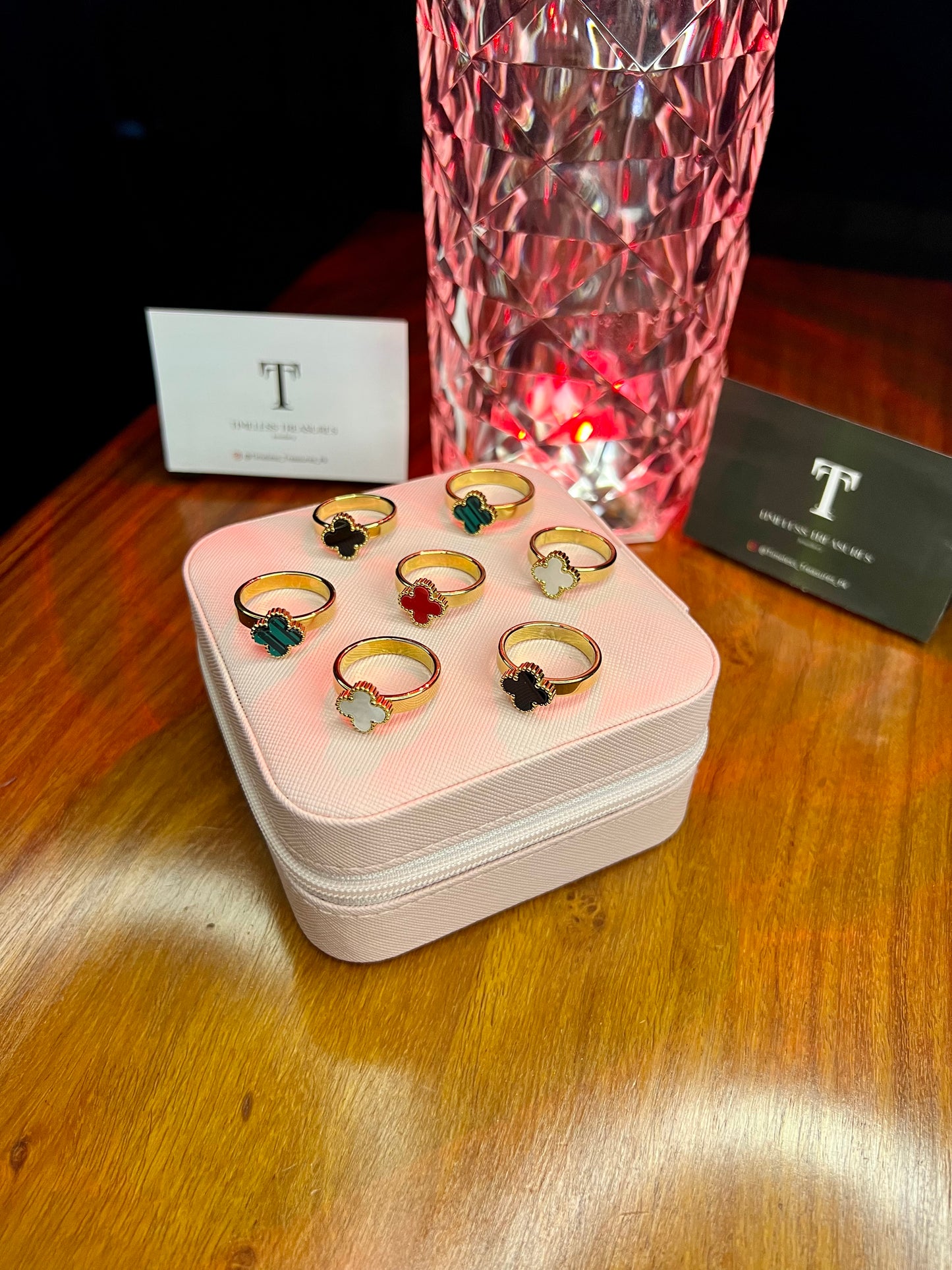 Premium Quality Stainless Steel 18k Clover Ring