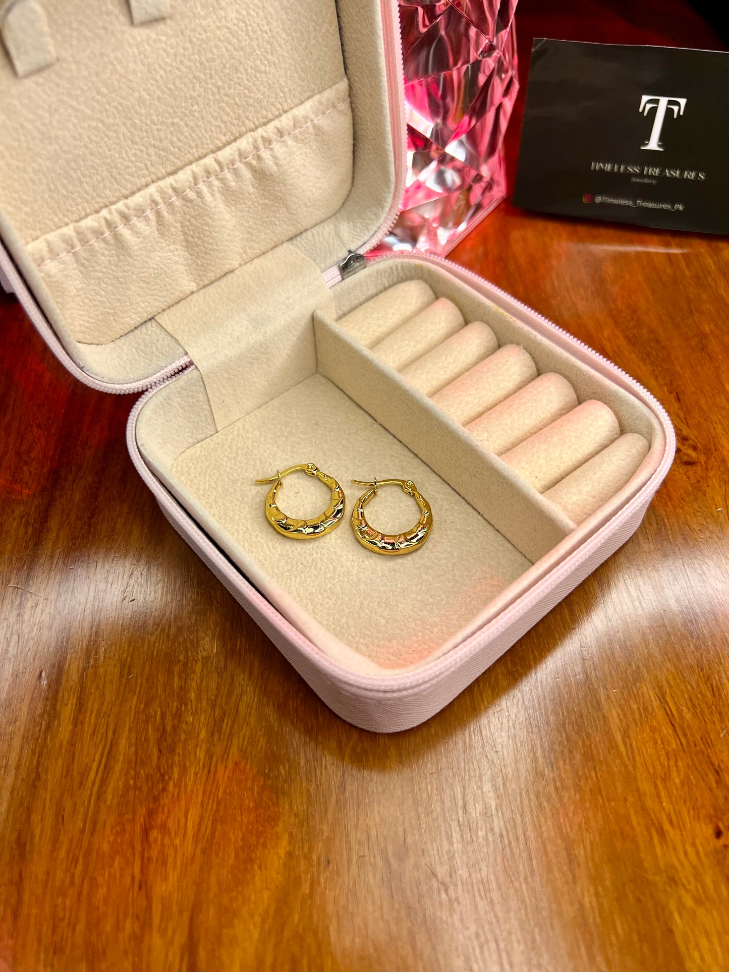 Premium Quality Stainless Steel 18k Luxury Gold Hoops