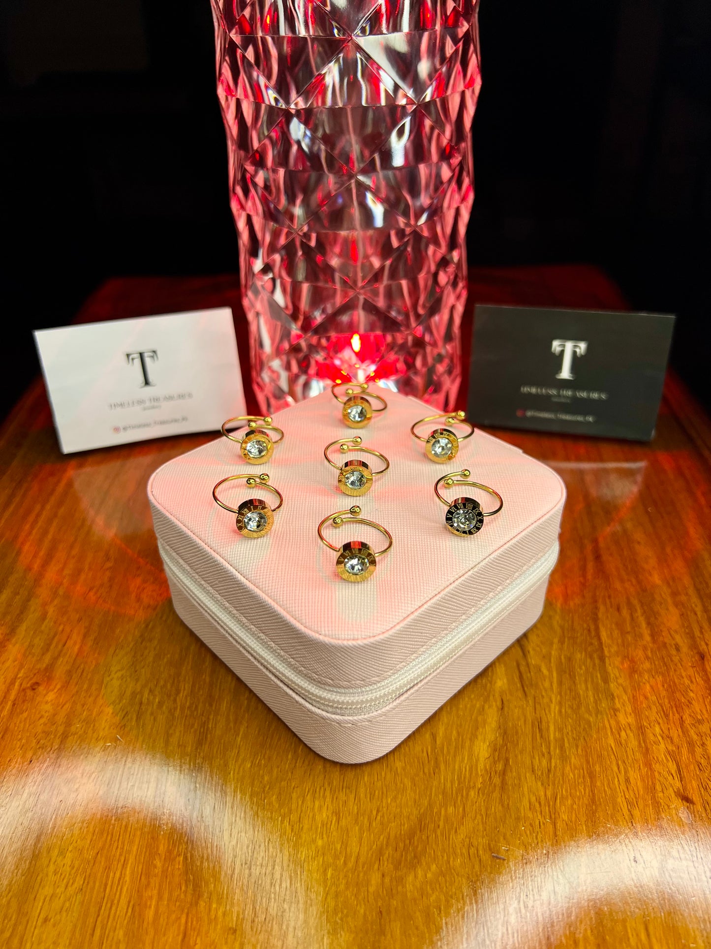 Premium Quality Stainless Steel 18k Roman Stone Ring