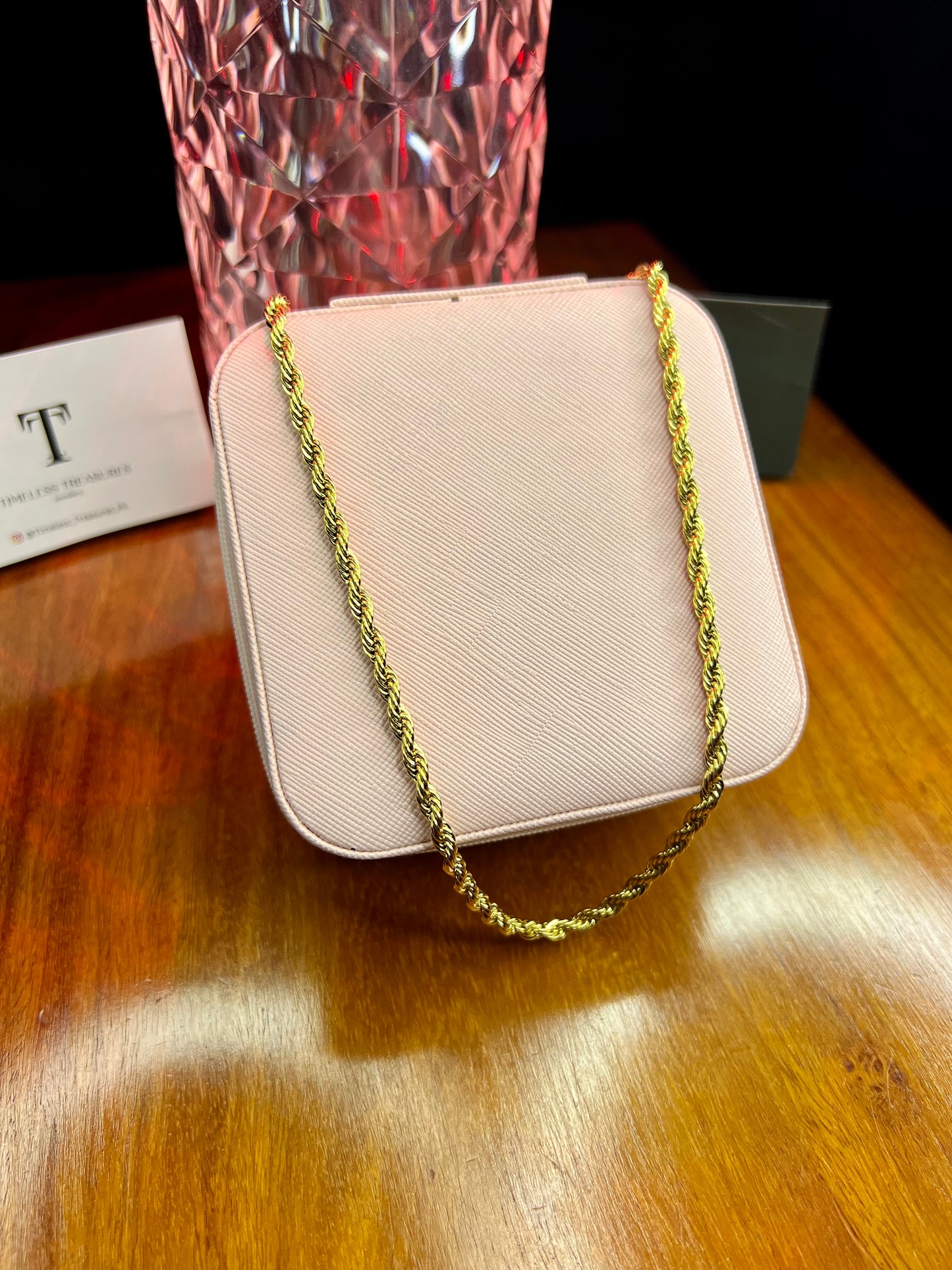 Premium Quality Stainless Steel 18k Rope Chain Necklace