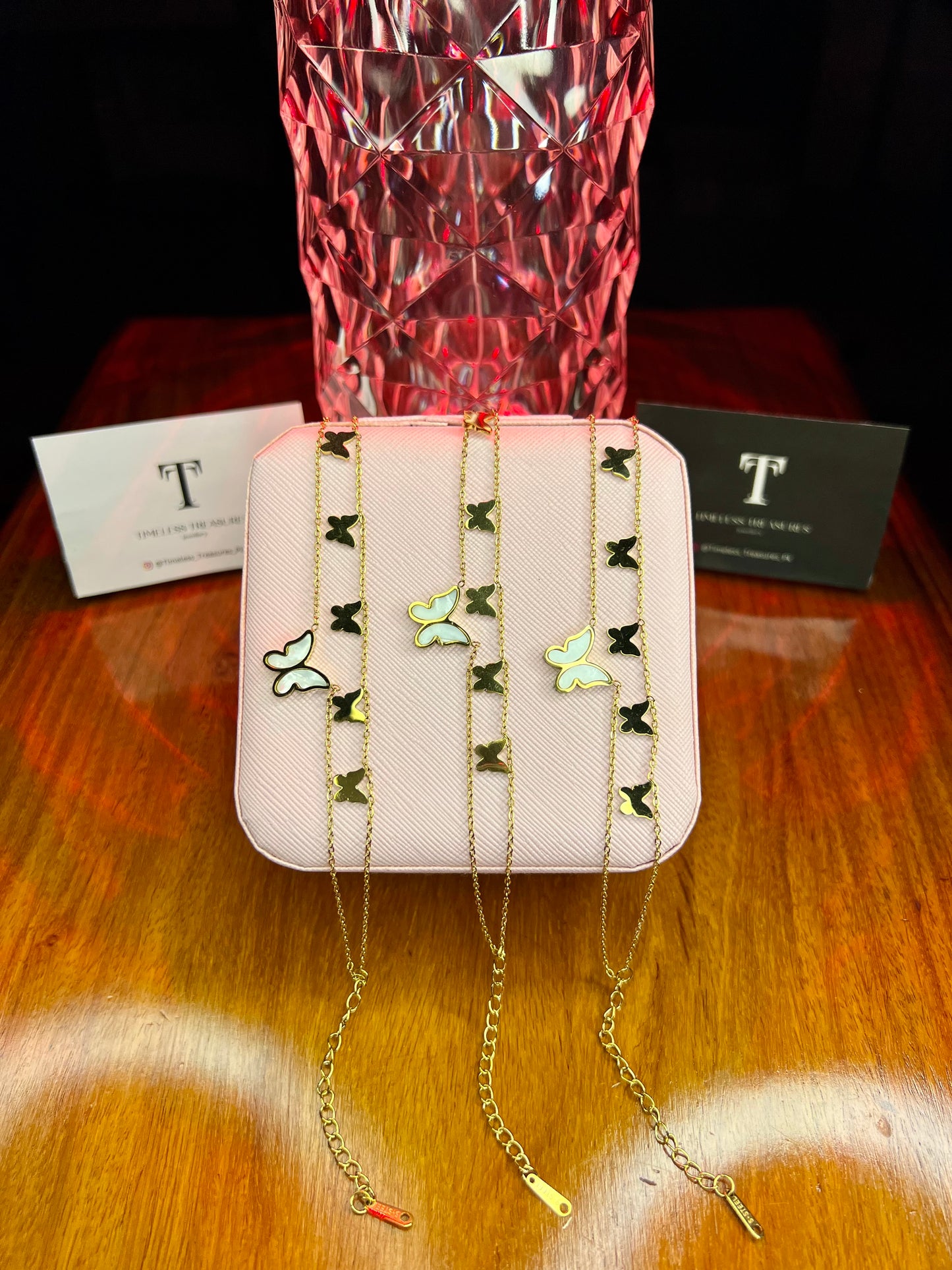 Premium Quality Stainless Steel 18k Butterfly Bloom Bracelet