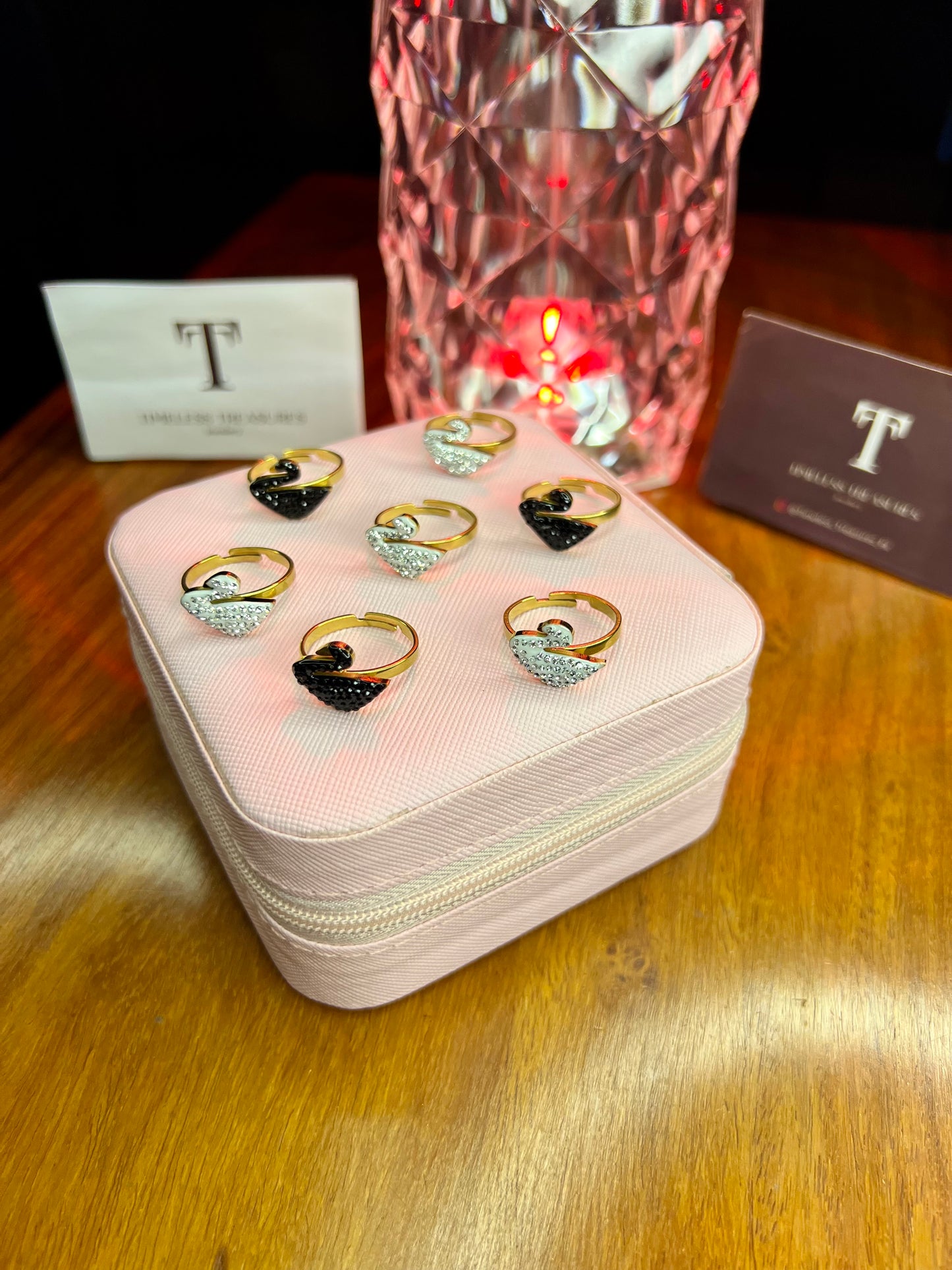 Premium Quality Stainless Steel 18k Swan Ring