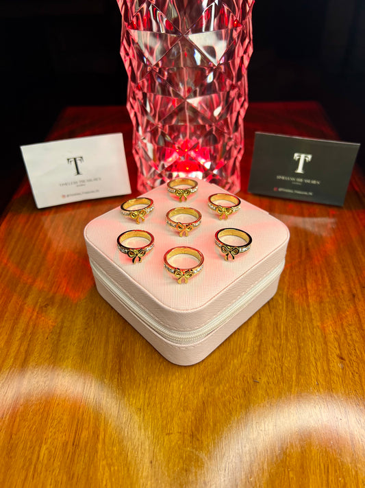 Premium Quality Stainless Steel 18k Gold Bow Ring