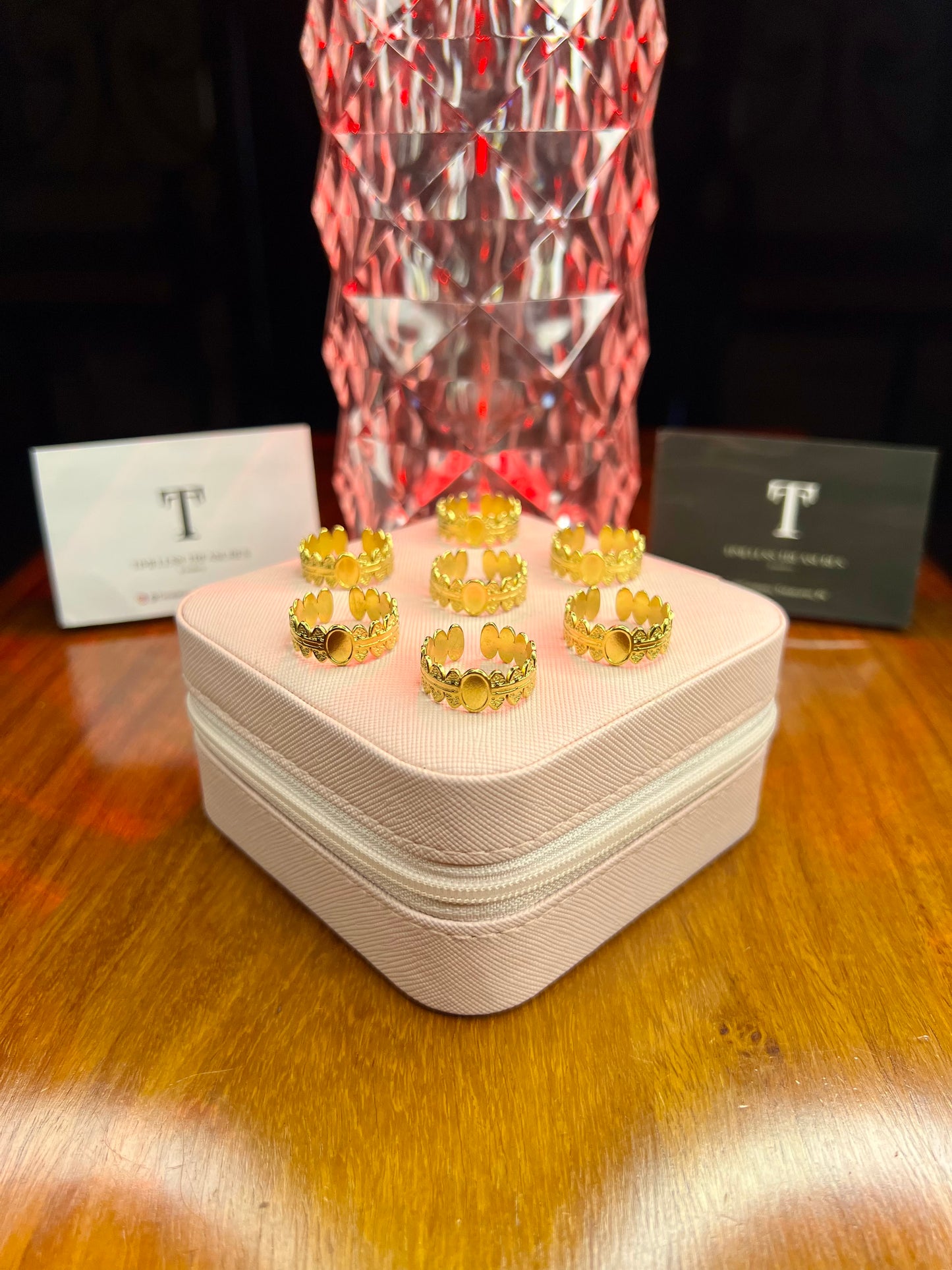 Premium Quality Stainless Steel 18k Crown Gold Ring