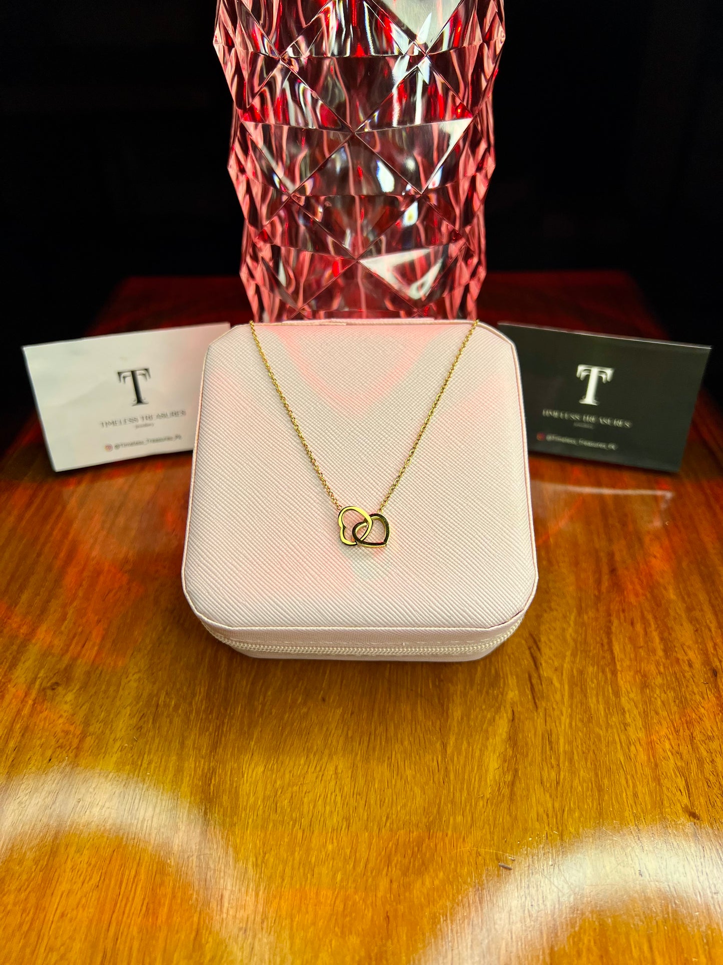 Premium Quality Stainless Steel 18k Love Heart Classic Necklace