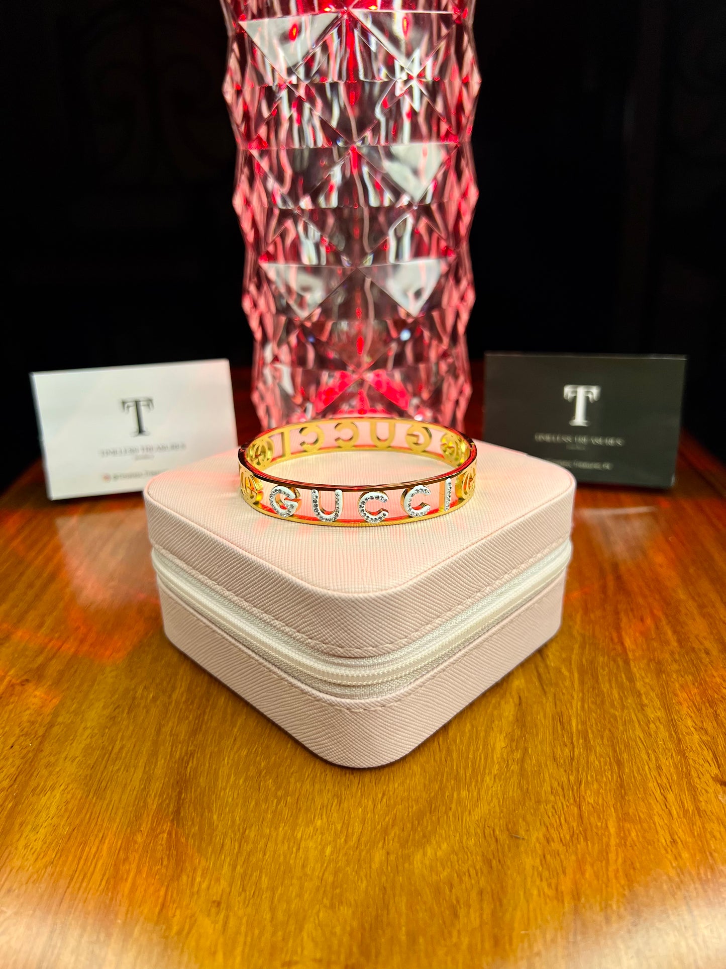 Premium Quality Stainless Steel 18k Gucci Branded Cuff