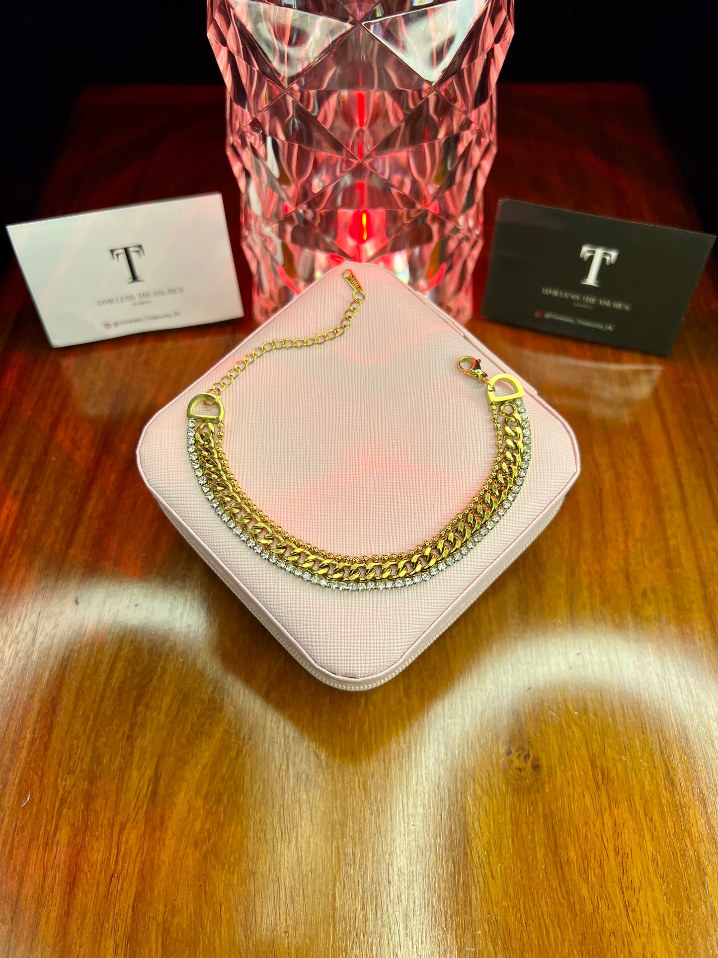 Premium Quality Stainless Steel 18k Duo Dazzle Luxury Bracelet