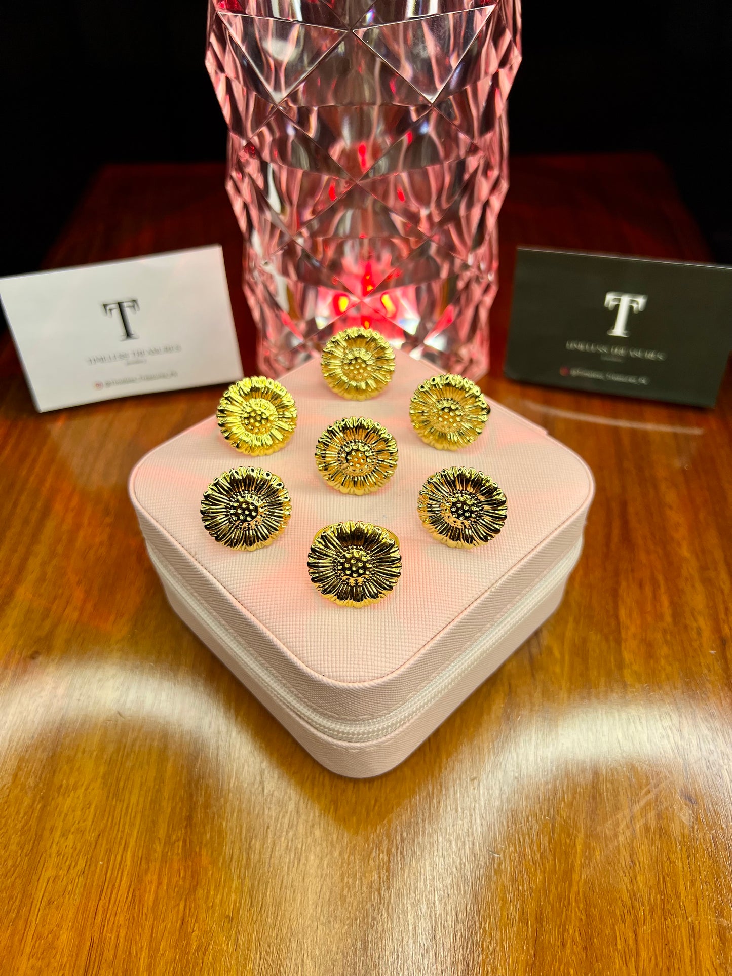 Premium Quality Stainless Steel 18k Sun Gold Ring