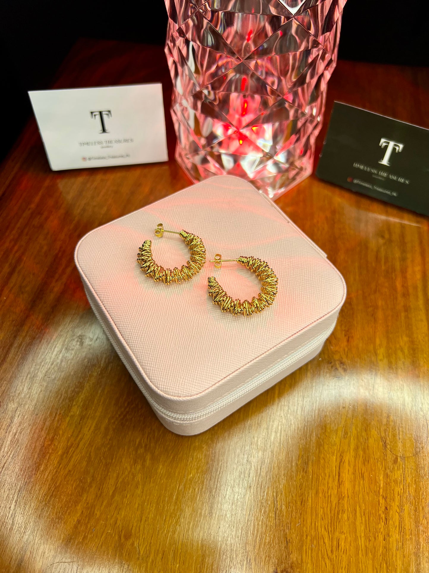 Premium Quality Stainless Steel 18k Spiral Hoops