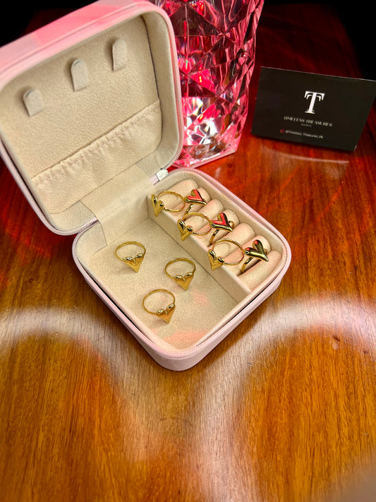 Premium Quality Stainless Steel 18k Classic Heart Ring