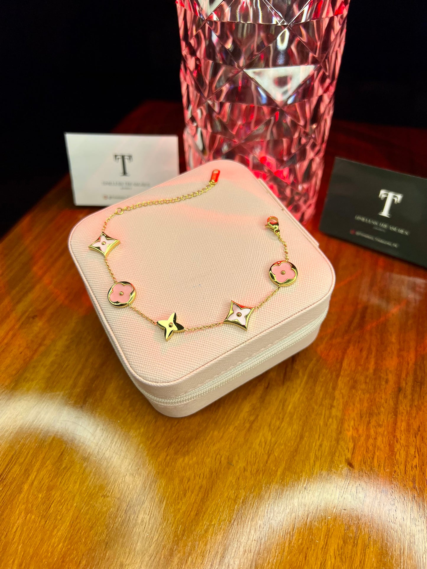 Premium Quality Stainless Steel 18k Floral Grace Bracelet