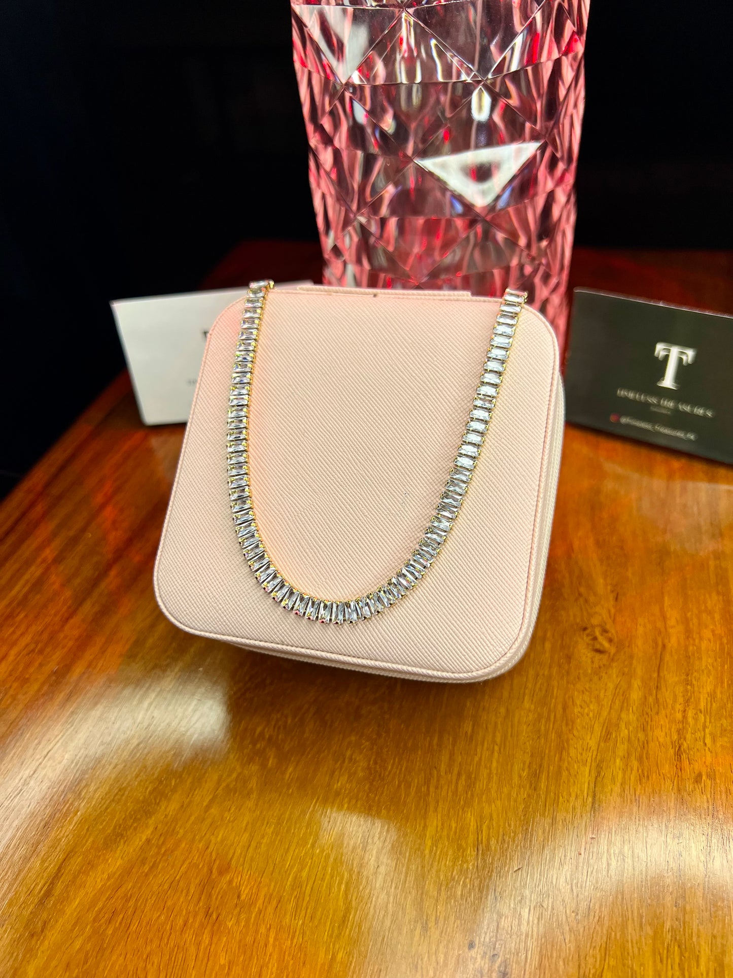 Premium Quality Stainless Steel 18k Tennis Chain Necklace