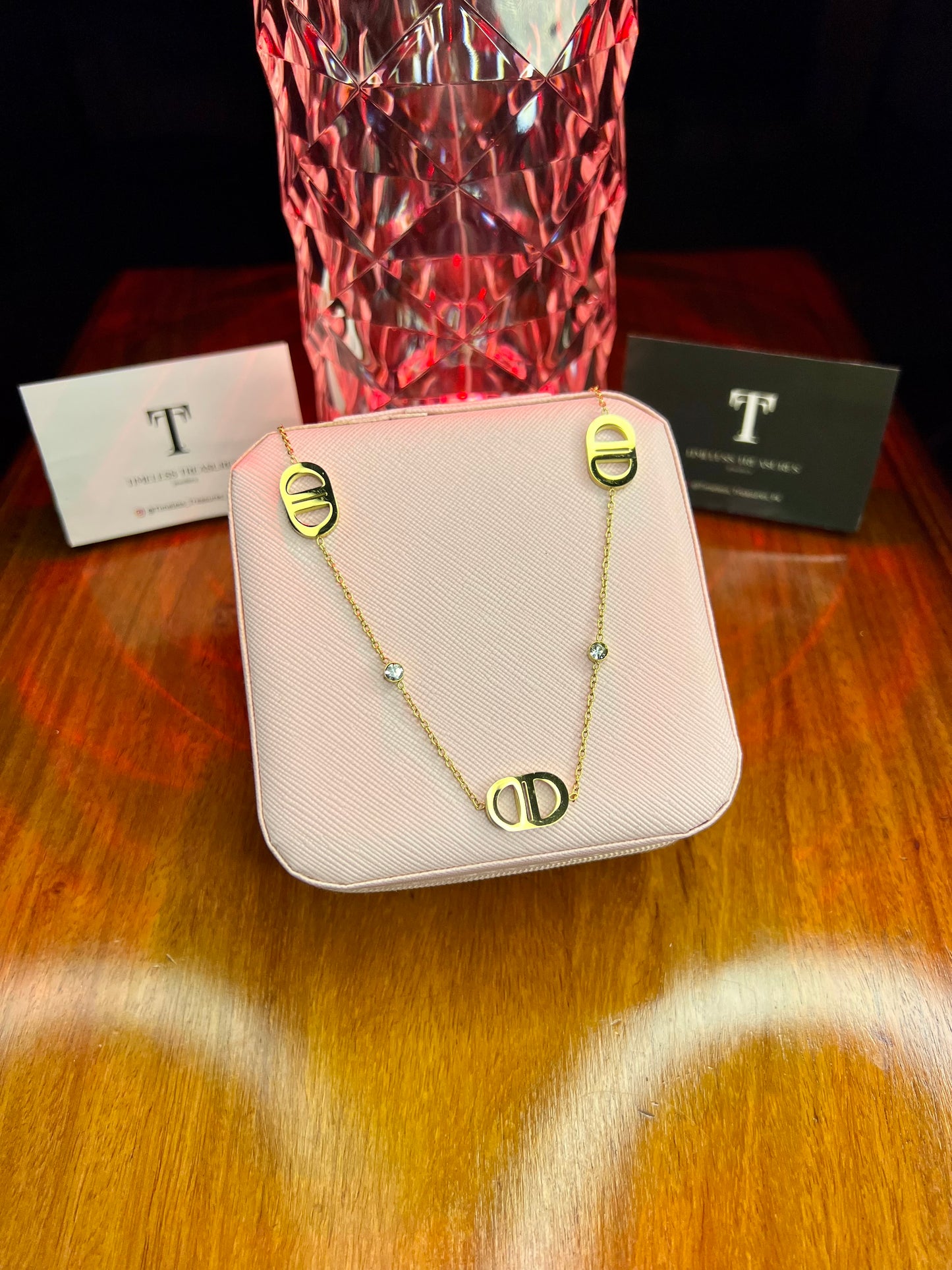 Premium Quality Stainless Steel 18k Gold Dior Necklace