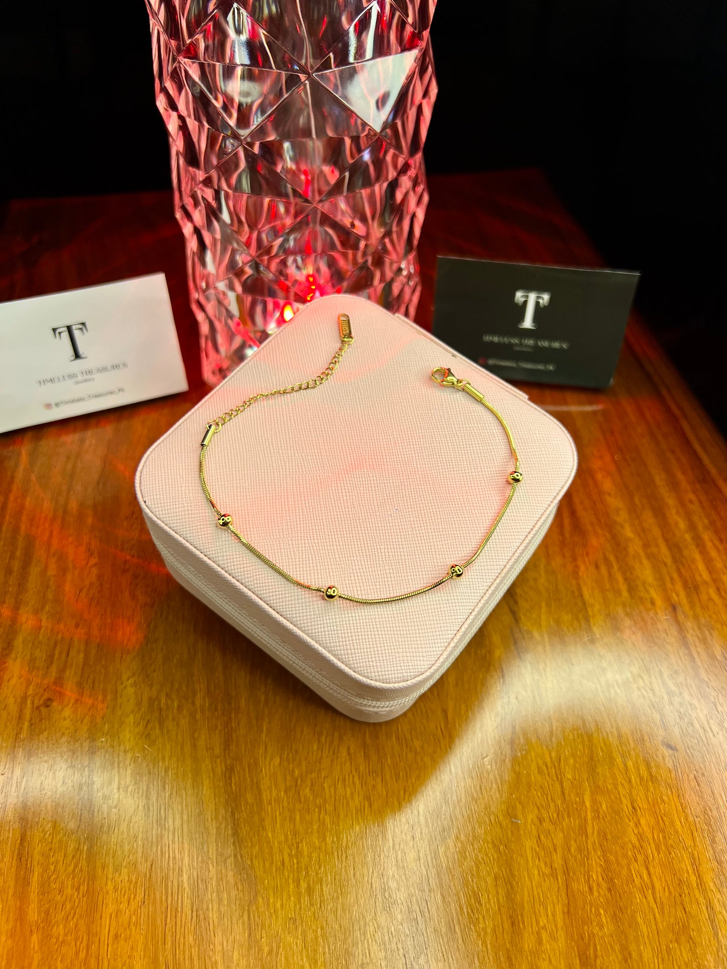 Premium Quality Stainless Steel 18k Ball Chain Bracelet