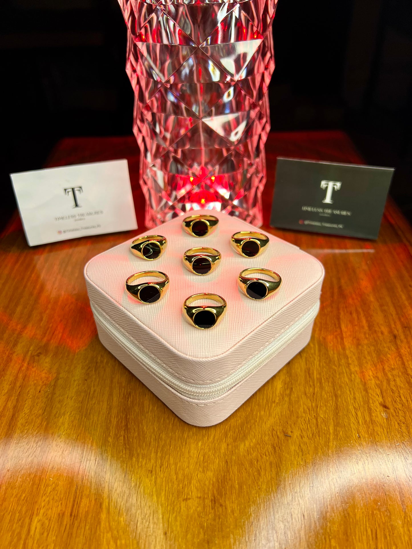 Premium Quality Stainless Steel 18k Onyx Signet Ring