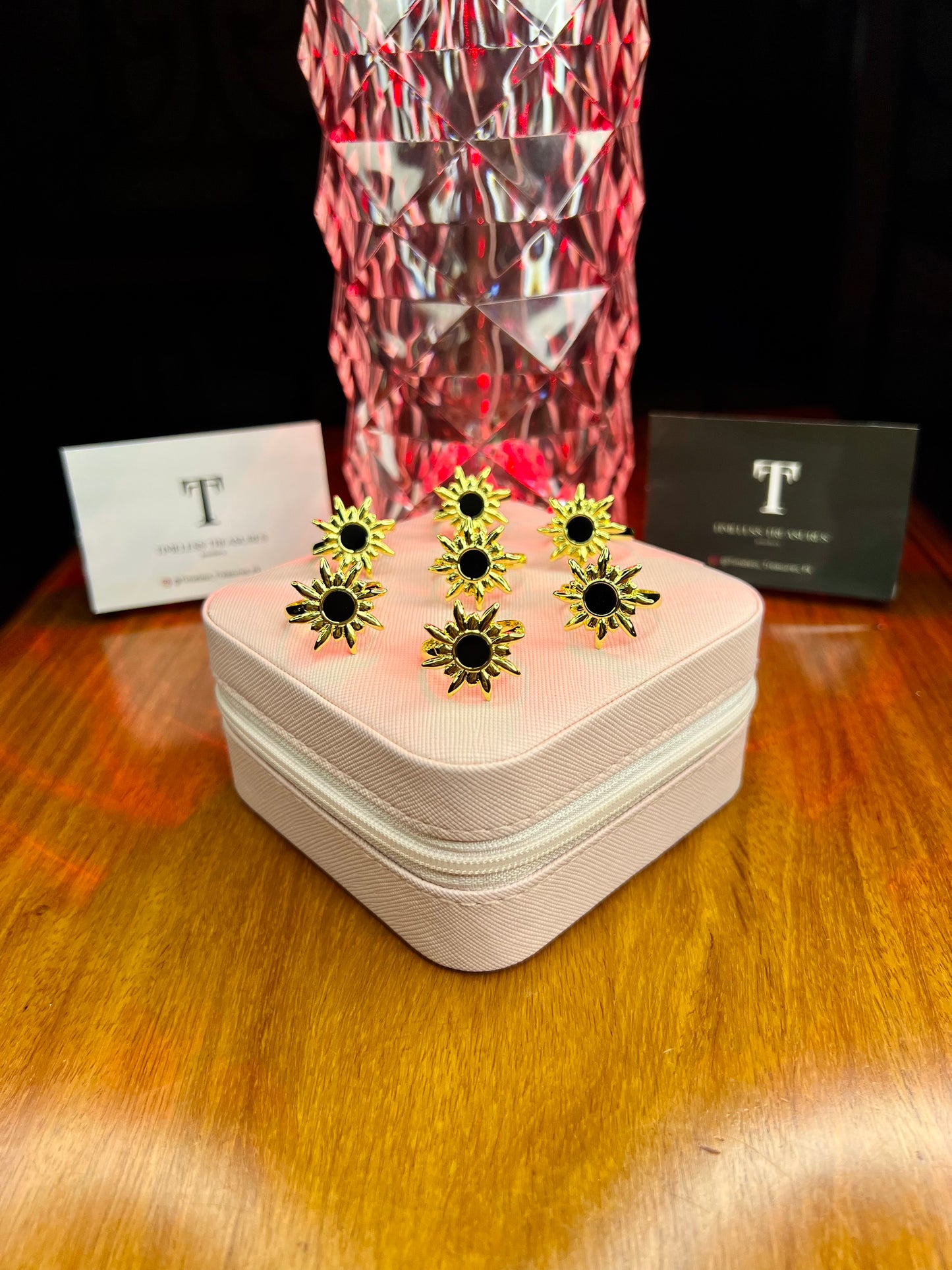 Premium Quality Stainless Steel 18k Golden Eclipse Ring