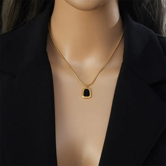 Premium Quality Stainless Steel 18k Black n Gold Fine Chain Necklace