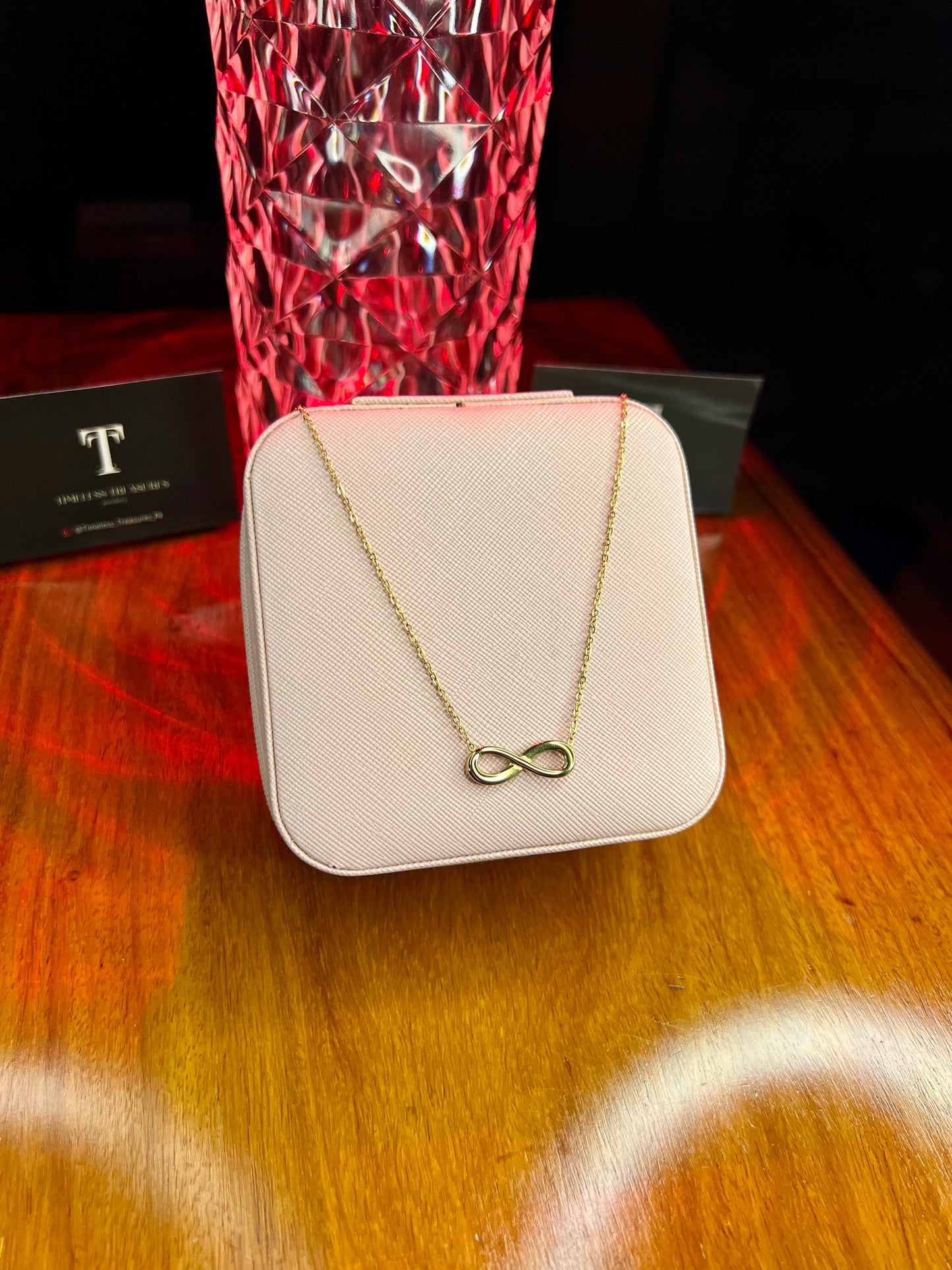 Premium Quality Stainless Steel 18k Infinity Gold Necklace
