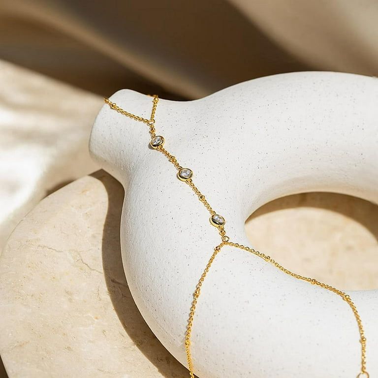 Premium Quality Stainless Steel 18k Stone Anja Bracelet