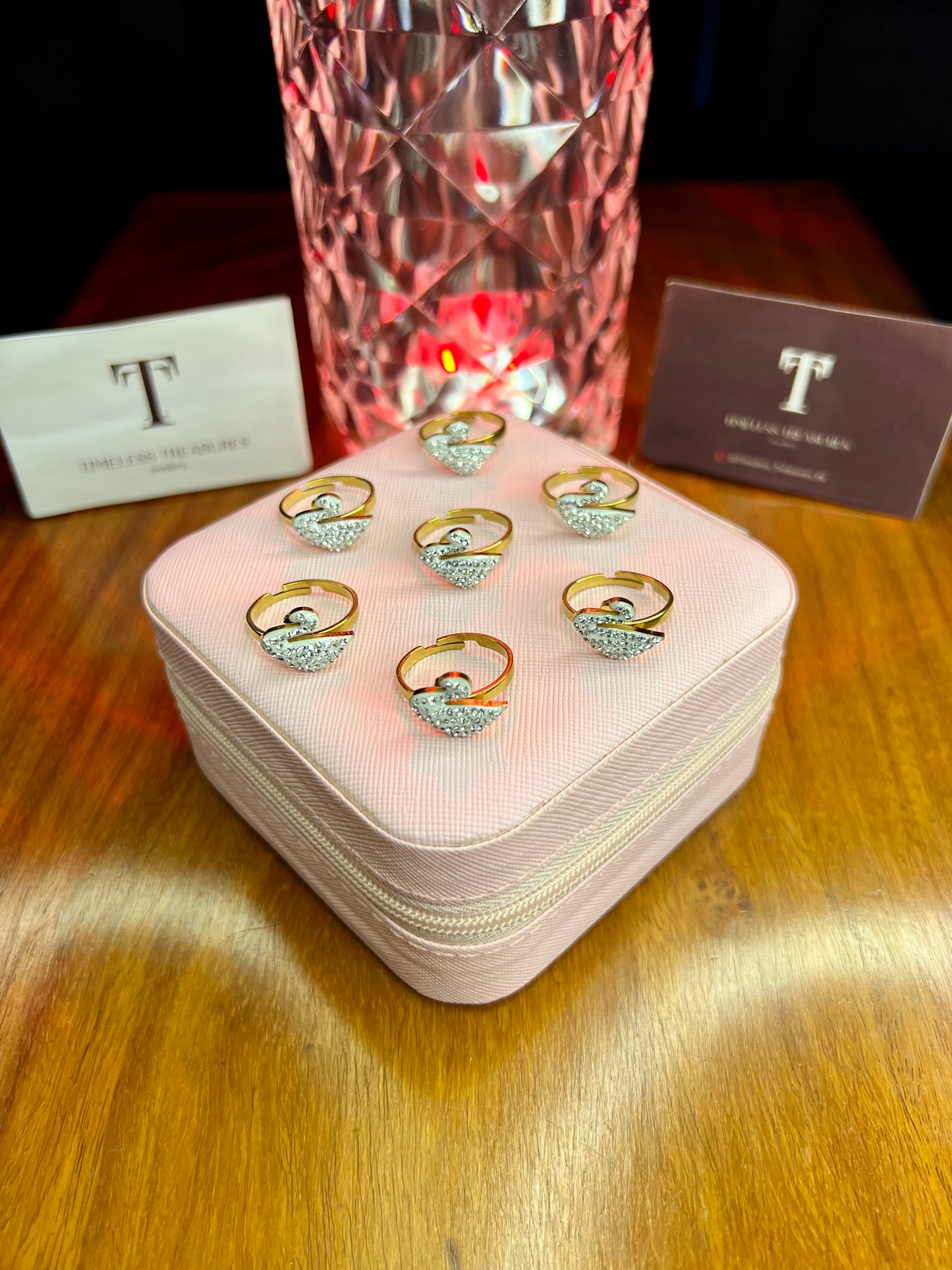 Premium Quality Stainless Steel 18k Swan Ring