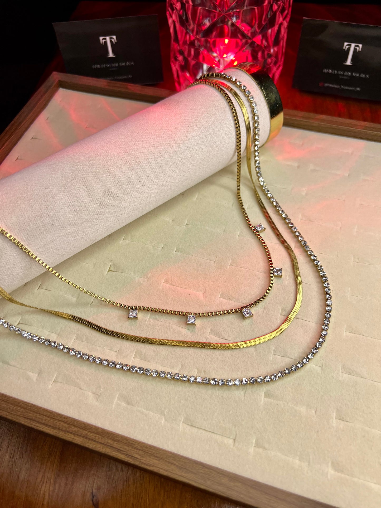 Premium Quality Stainless Steel 18k Queen of Elegance Layered Necklace