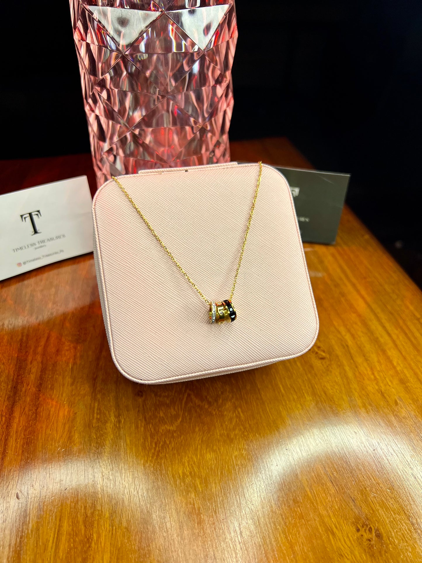 Premium Quality Stainless Steel 18k Roman Triple layer Necklace