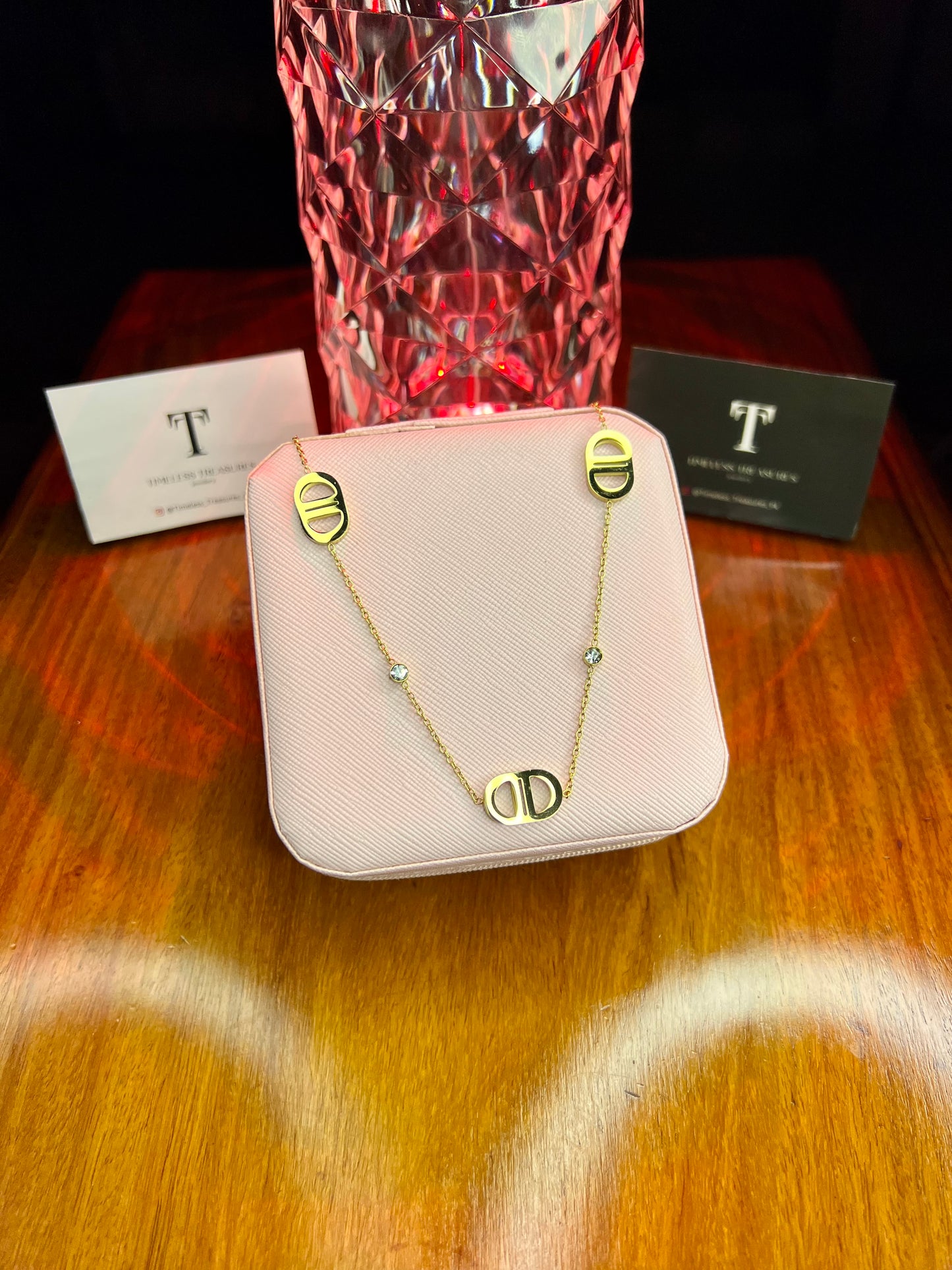 Premium Quality Stainless Steel 18k Gold Dior Necklace