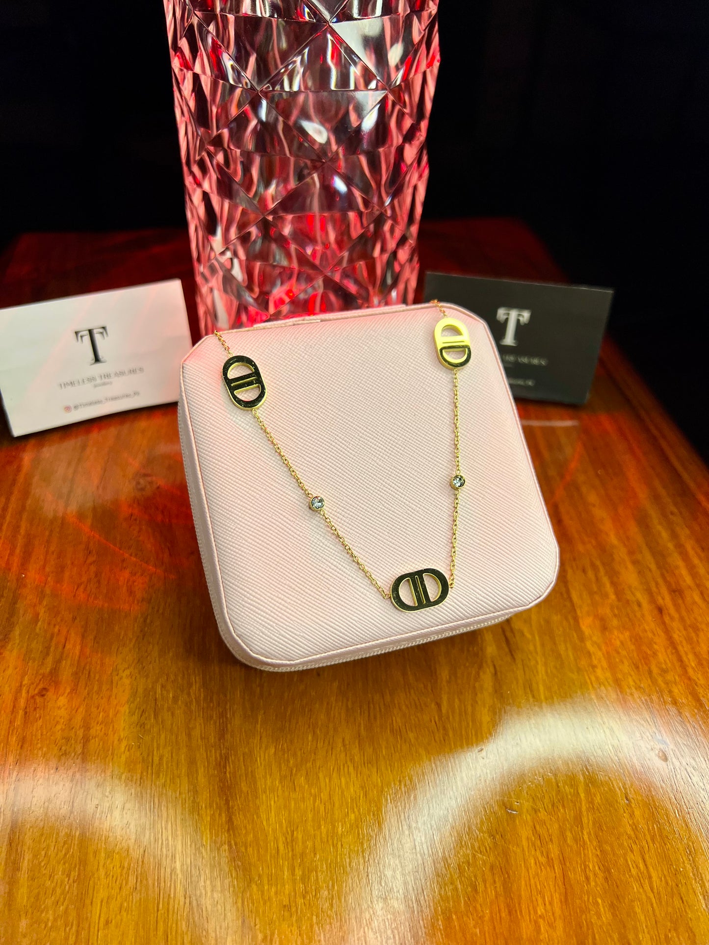 Premium Quality Stainless Steel 18k Gold Dior Necklace