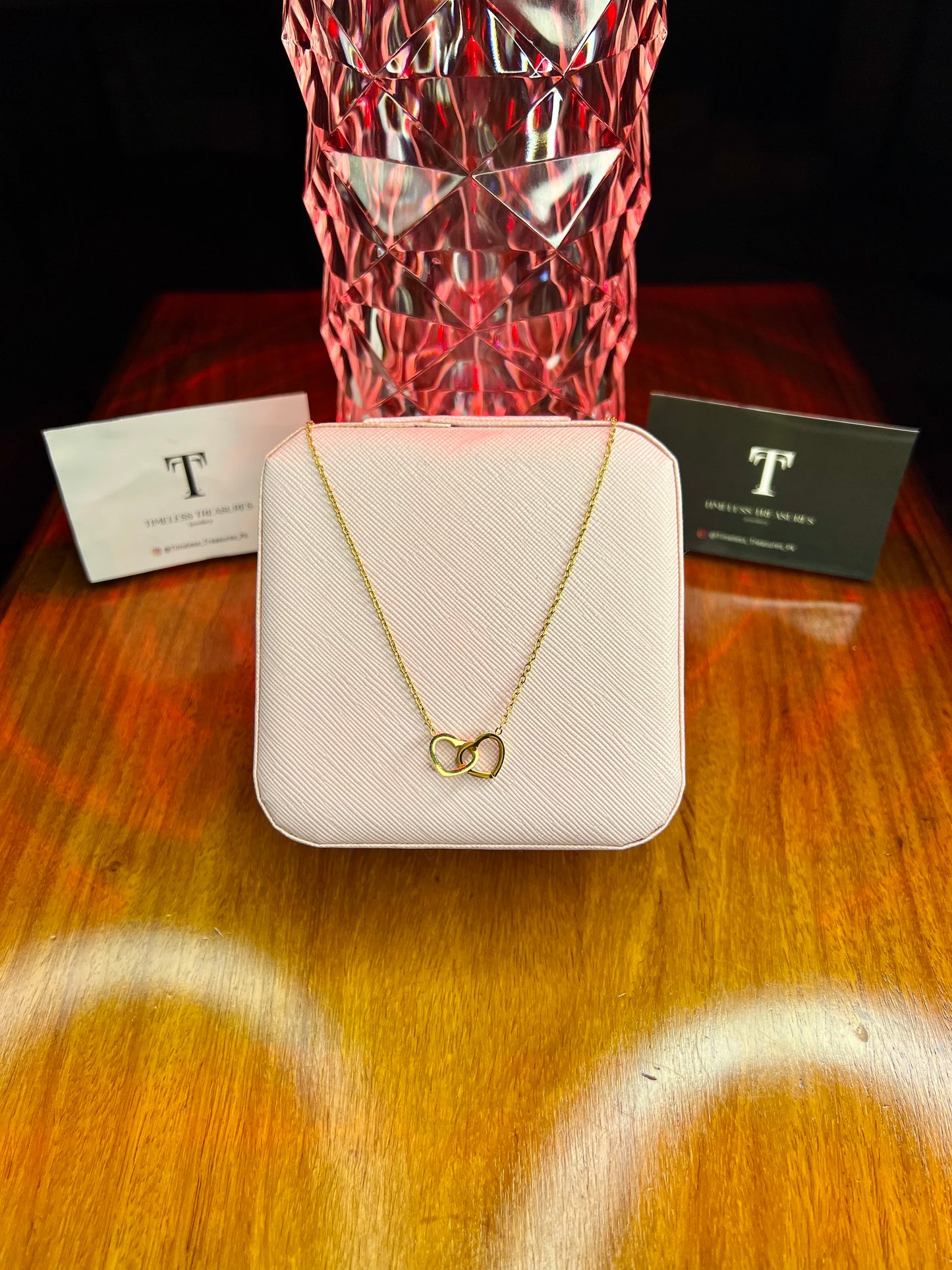 Premium Quality Stainless Steel 18k Love Heart Classic Necklace