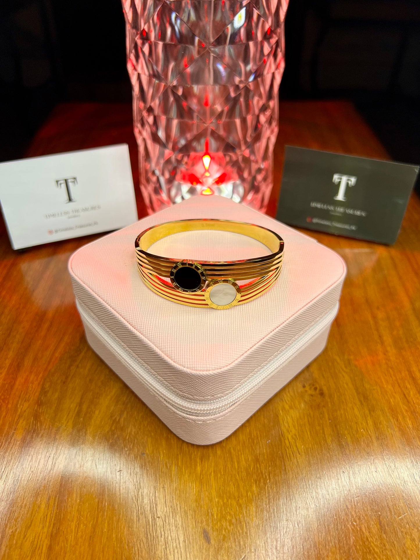 Premium Quality Stainless Steel 18k Double Roman Gold Handcuff