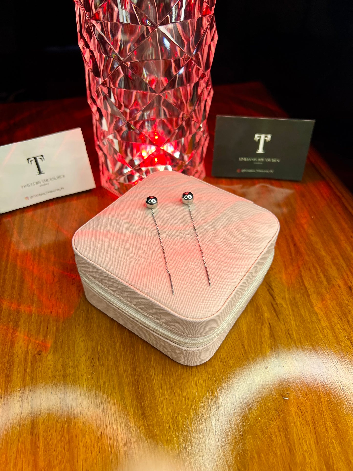 Premium Quality Stainless Steel 18k Gold Ball Drop Earrings