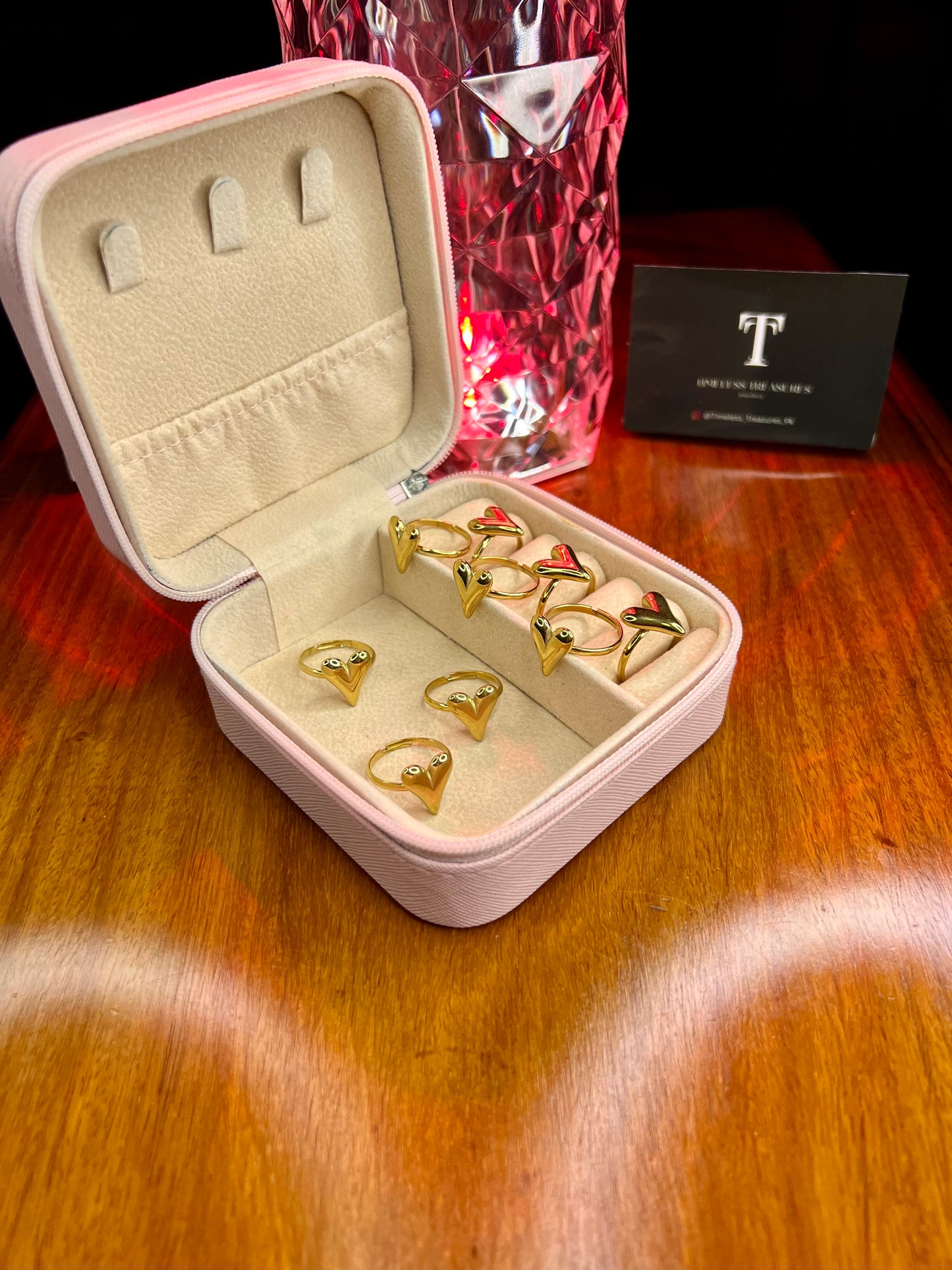 Premium Quality Stainless Steel 18k Classic Heart Ring