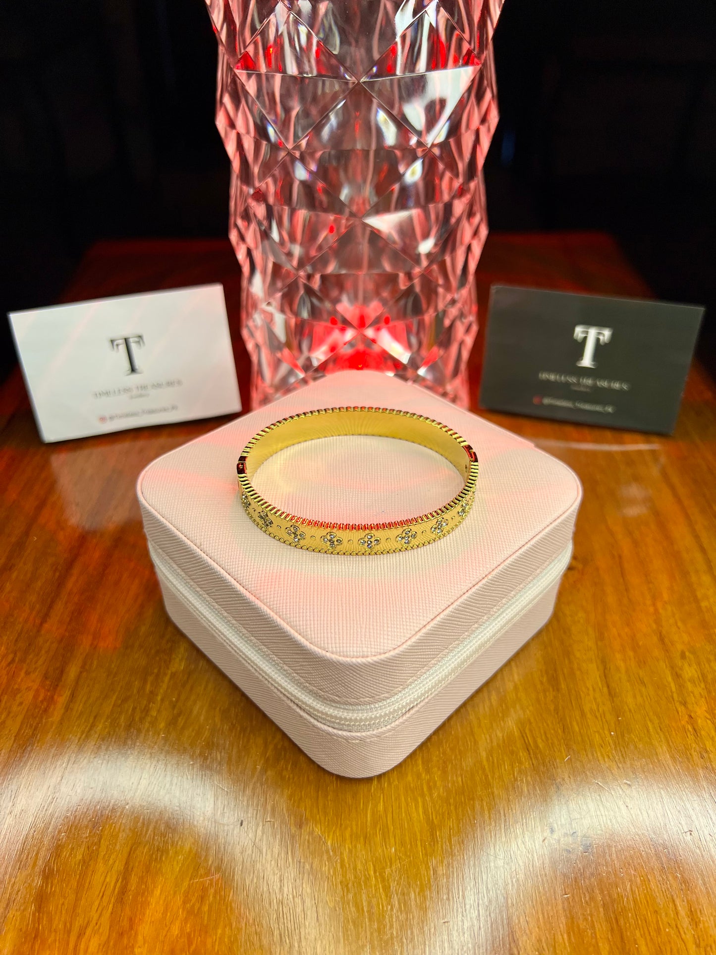 Premium Quality Stainless Steel 18k Golden Bloom Bangle