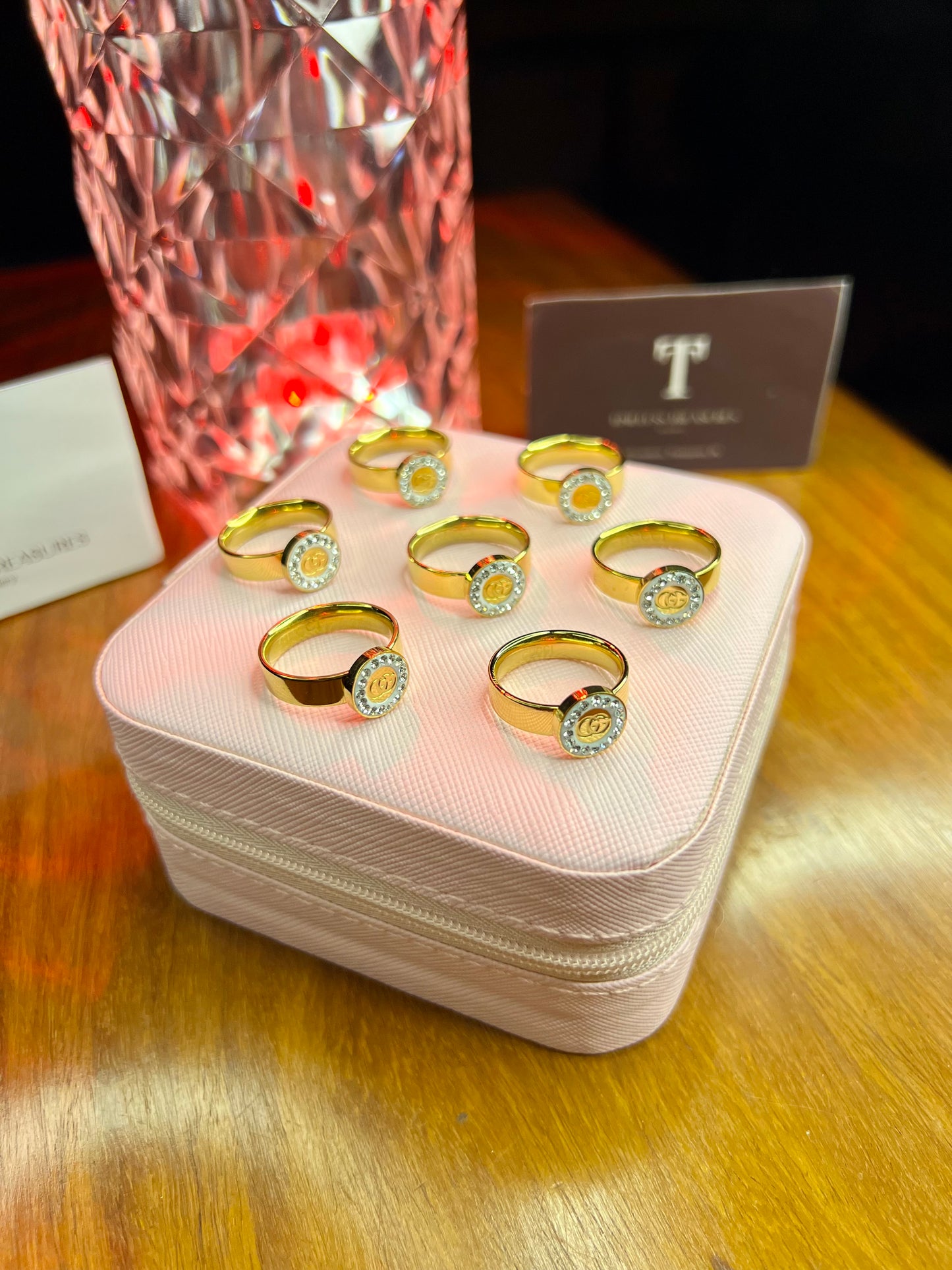 Premium Quality Stainless Steel 18k GG Classic Ring