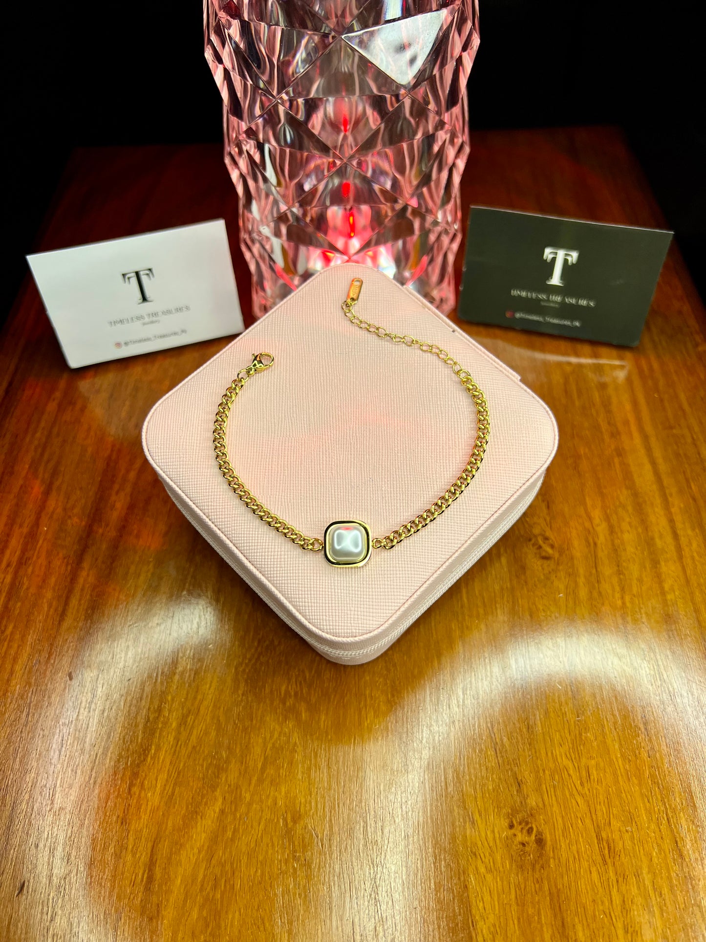 Premium Quality Stainless Steel 18k pearl Bracelet