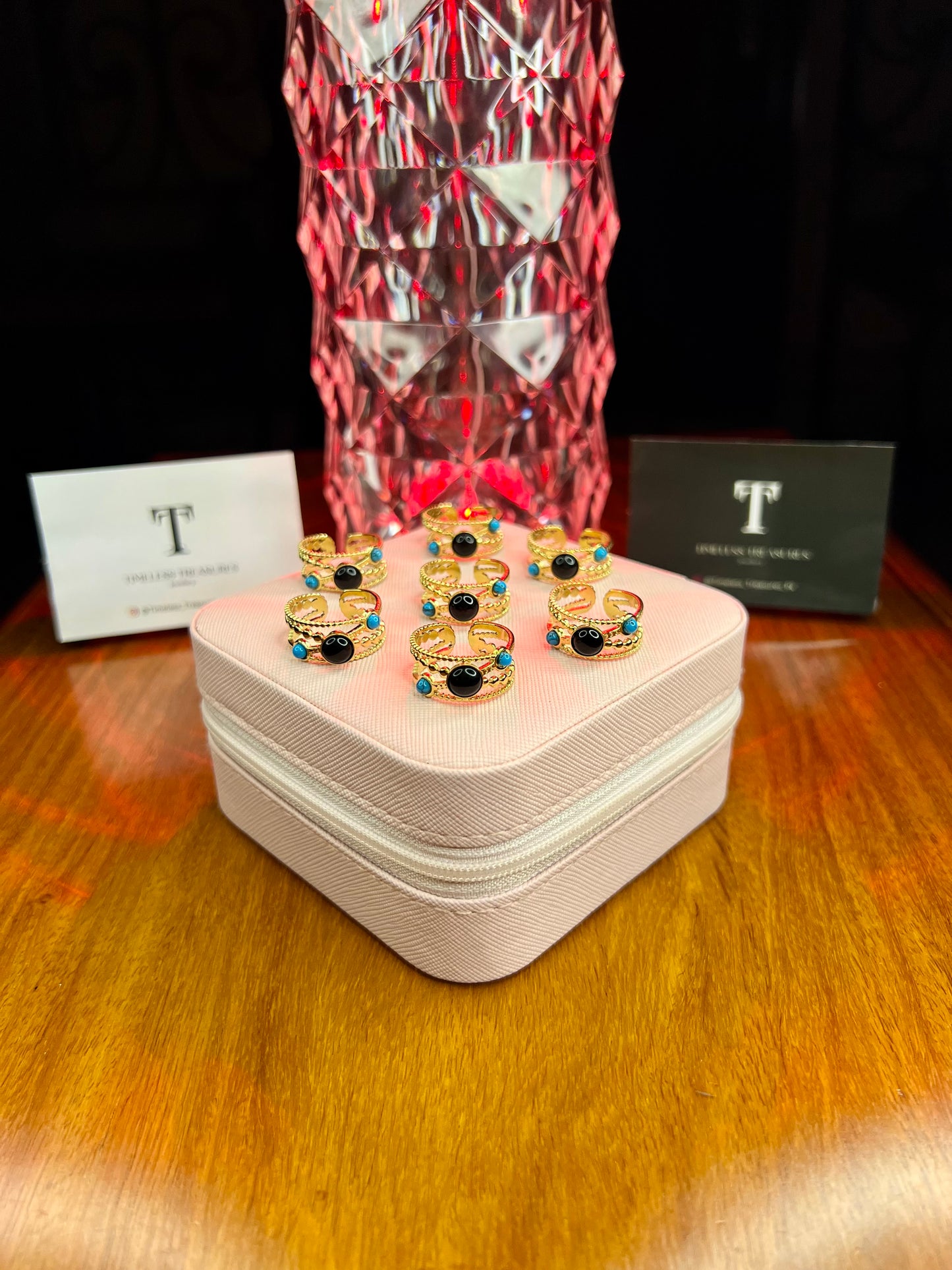 Premium Quality Stainless Steel 18k Duo Gleam Layered Gold Ring