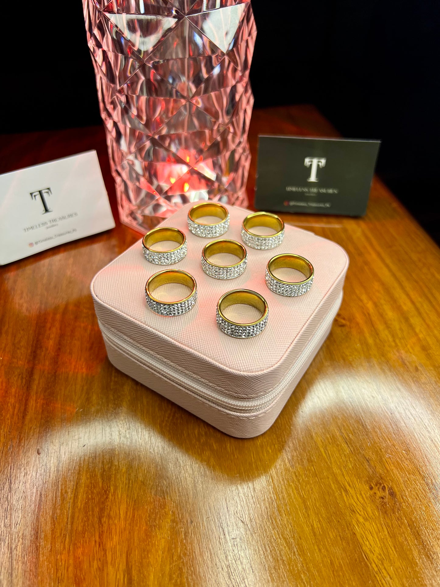 Premium Quality Stainless Steel 18k Zircon Ring