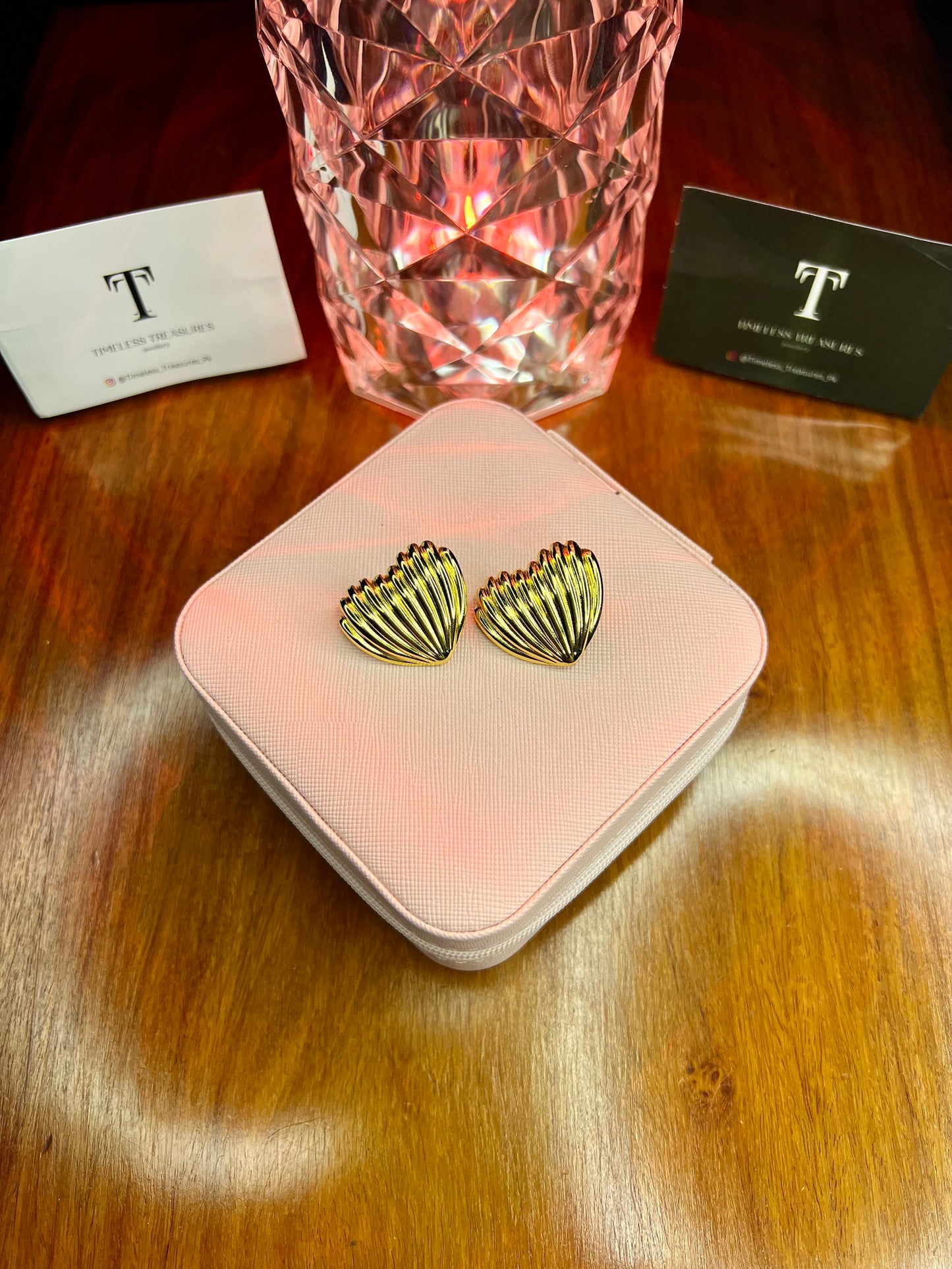 Premium Quality Stainless Steel 18k Lining Heart EarStuds