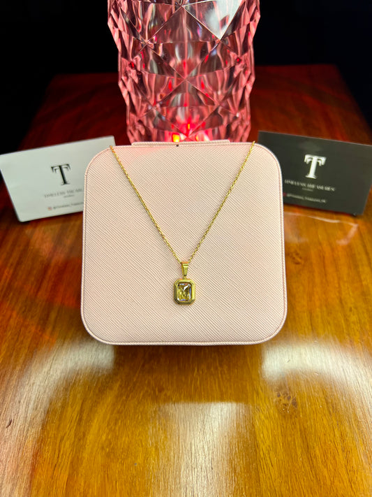 Premium Quality Stainless Steel 18k Stone Necklace