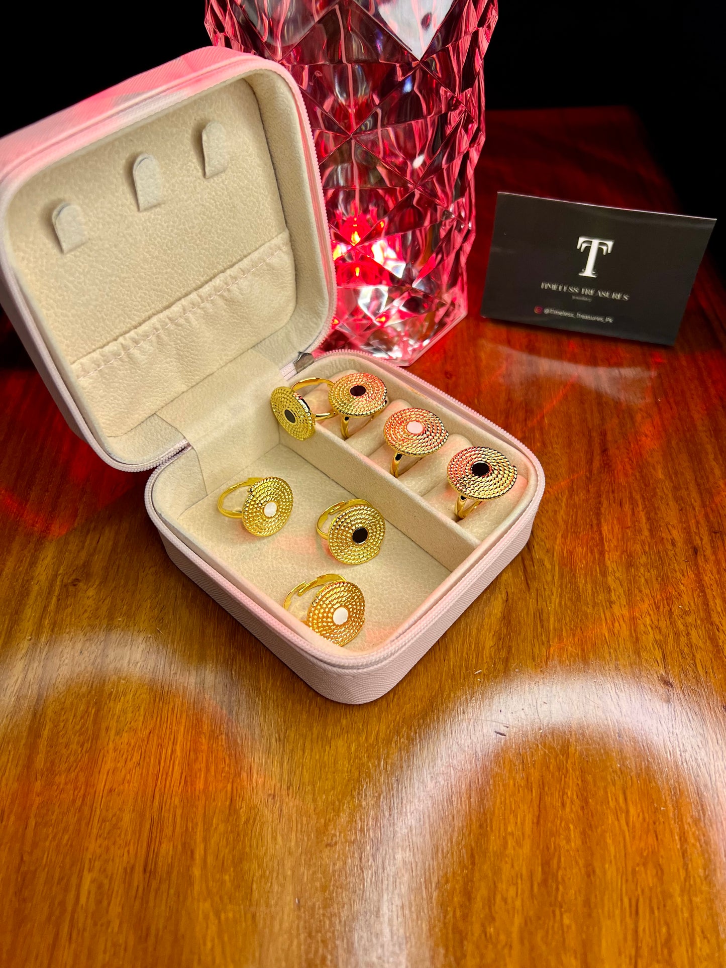 Premium Quality Stainless Steel 18k Solar Bloom Ring