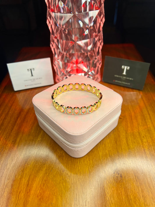 Premium Quality Stainless Steel 18k Luxury Zircon Handcuff