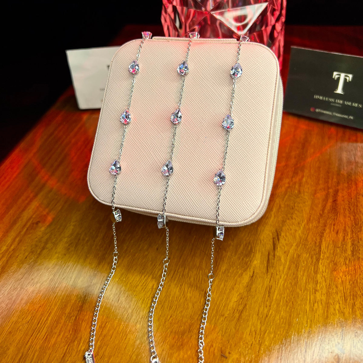 Premium Quality Stainless Steel Grace Line Crystal Bracelet