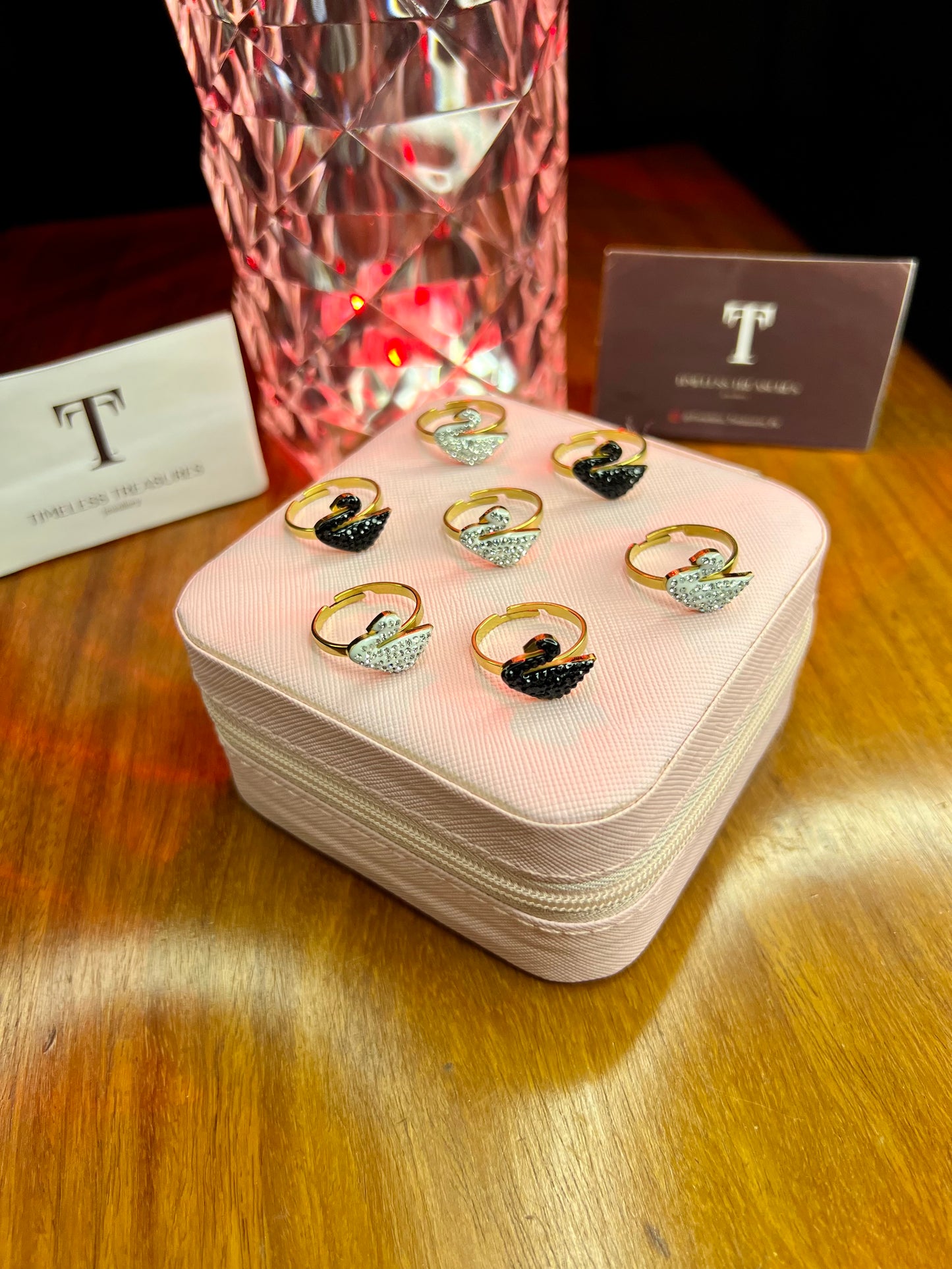 Premium Quality Stainless Steel 18k Swan Ring