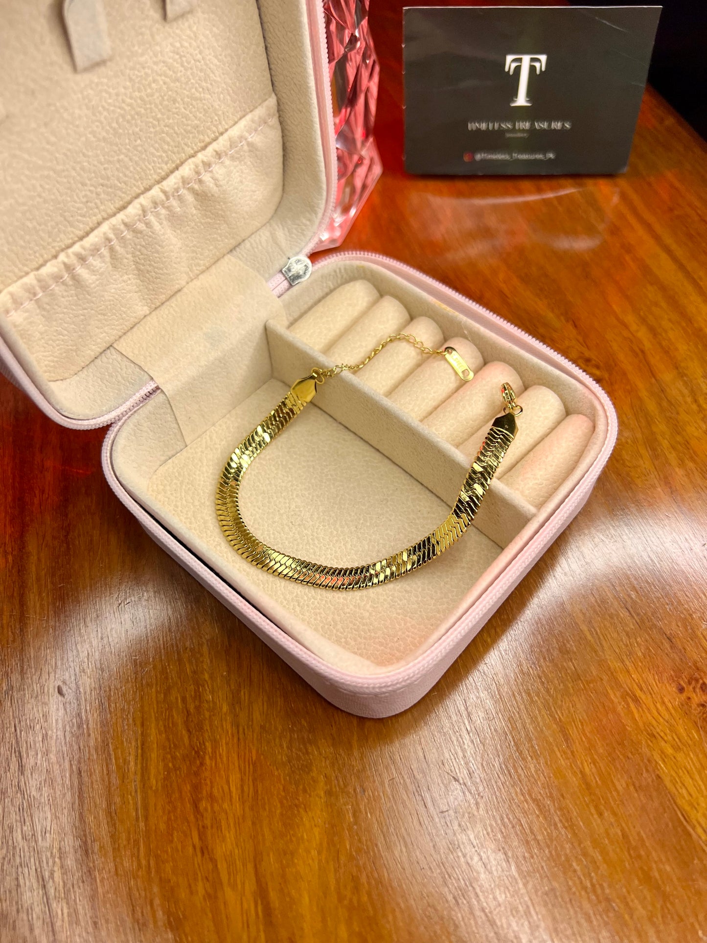 Premium Quality Stainless Steel 18k High Quality Snake Chain Bracelet