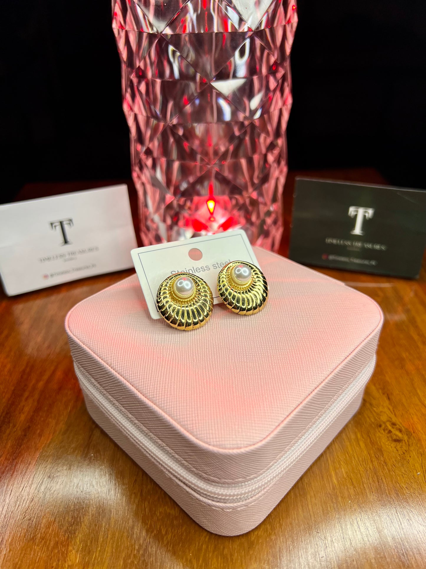 Premium Quality Stainless Steel 18k Sea Shell EarStuds