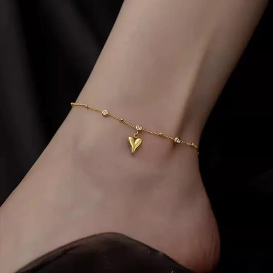 Premium Quality Stainless Steel 18k Gleaming Grace Anklet