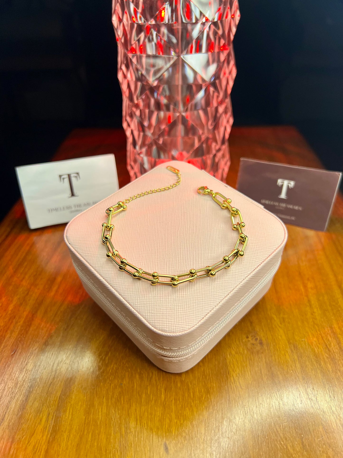 Premium Quality Stainless Steel 18k Chain Link Classic Bracelet